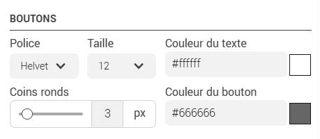 Propriétés du bouton