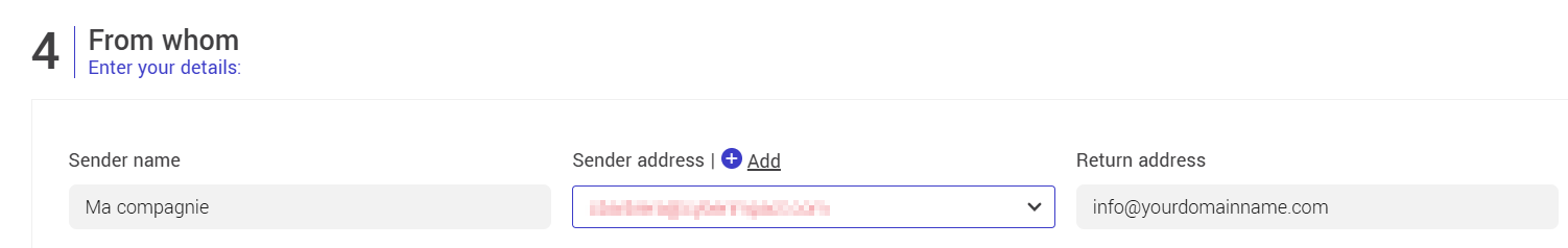 Return address (mailing configuration)
