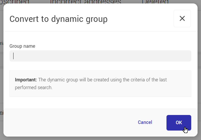 Convert to dynamic group